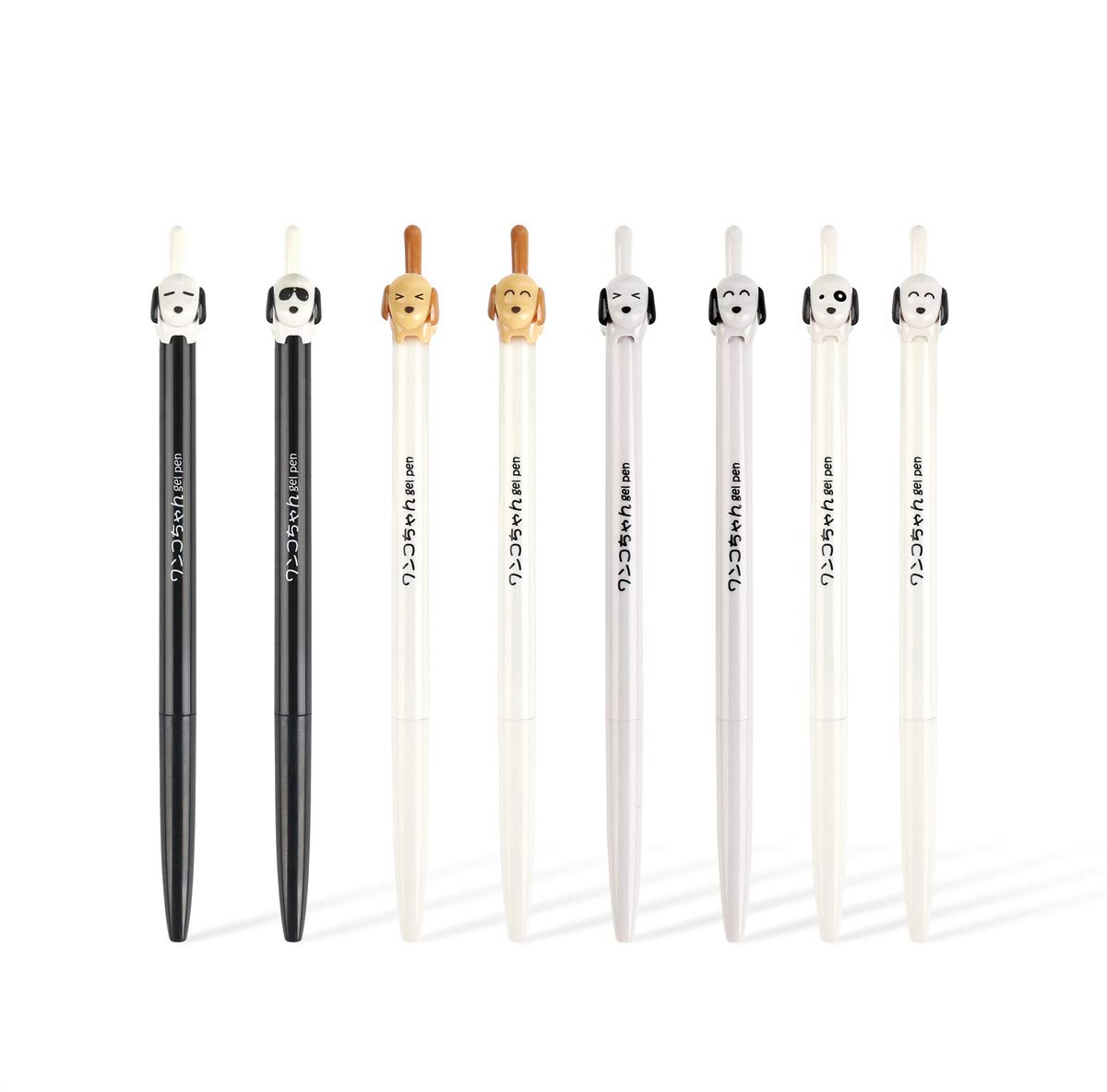 12 Pack Cute Dog Gel Pens with Black Ink