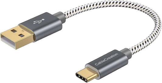 Short USB C to USB C Charging Cable, 0.5ft, 10 Pack