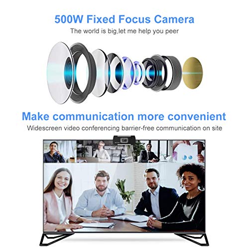 1080P Webcam with Microphone, HD USB Web cam for PC Desktop, Streaming Webcam Support Auto Focus/Plug and Play/Video Calling/Video Conferencing/Online Work/Home Office/Recording