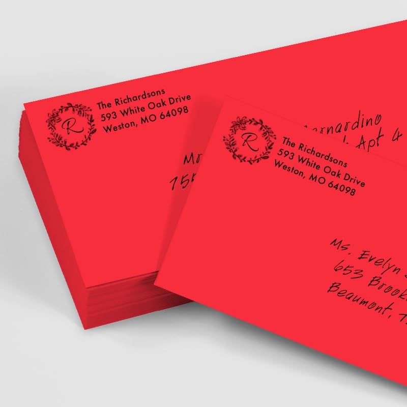 Electric Coral Business Envelopes, 3 7/8" x 8 7/8", 50 Pack