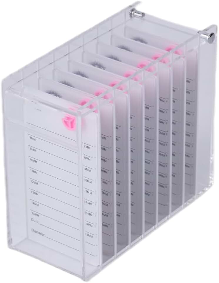 Acrylic Clear Eyelash Storage Box with 8 Layers