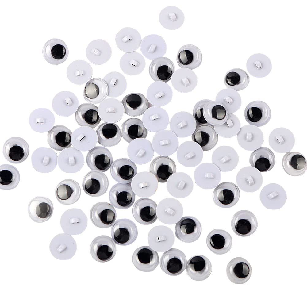 100 Pieces Plastic Wiggle Buttons for Sewing and Crafts