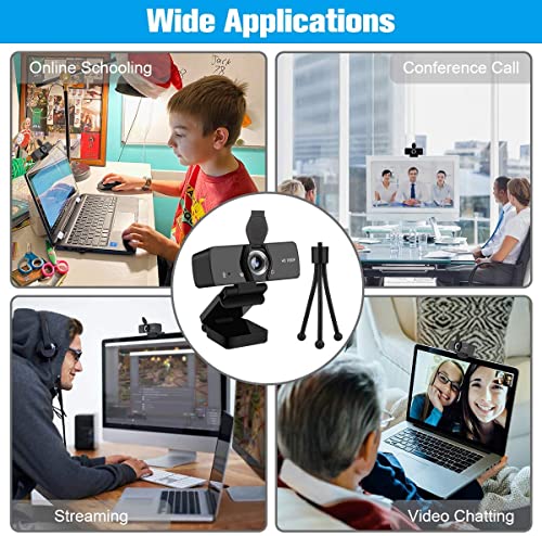 Webcam with Microphone, 1080P HD Streaming USB Computer Webcam [Plug and Play/30fps] with Privacy Cover & Tripod for Video Conferencing/Calling/Gaming, Laptop/Desktop Mac, Skype/YouTube/Zoom/Facetime
