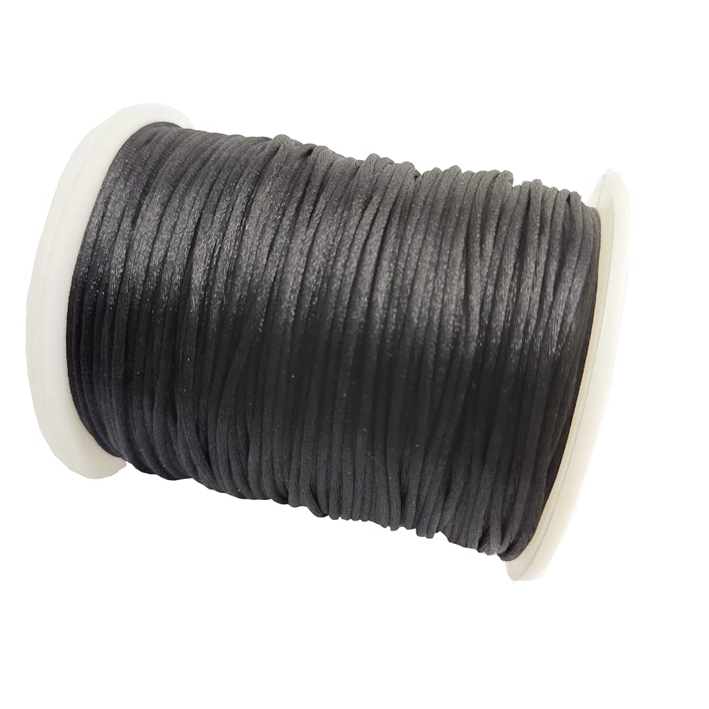 1.5mm Nylon Beading Cord for Jewelry Making 109 Yards Black