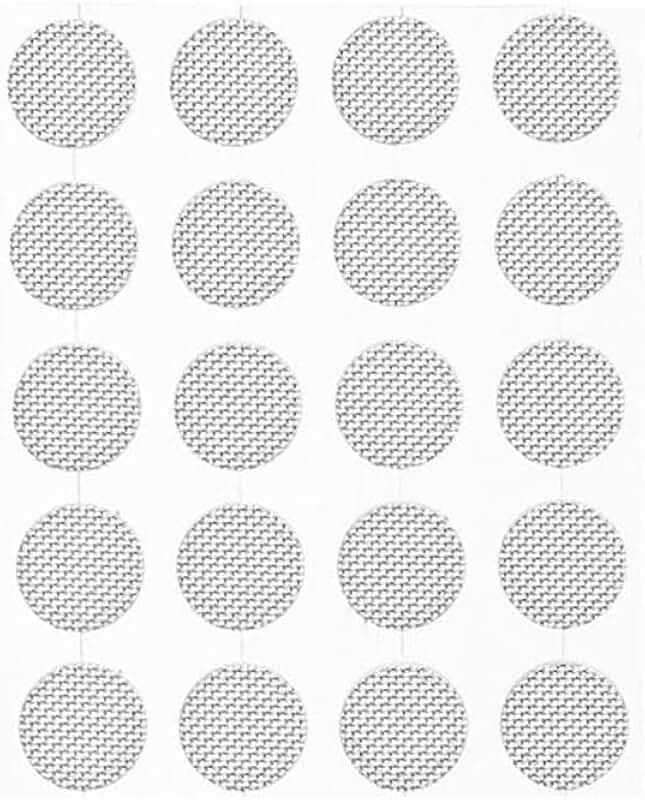 Set of 20 Silver Earbud Filters for Earphones