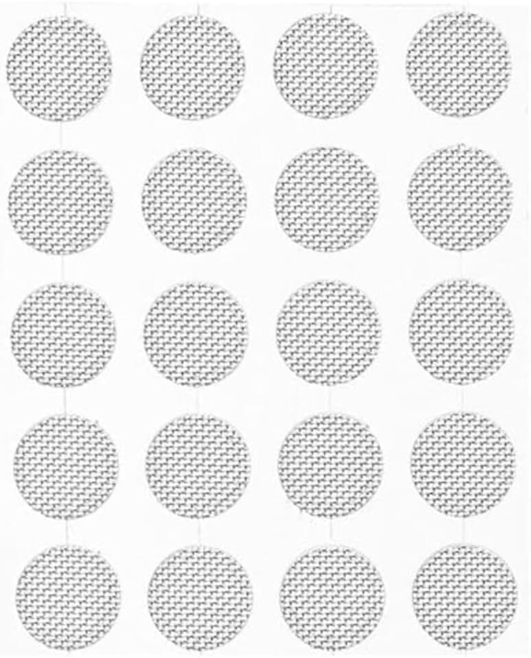 Set of 20 Silver Earbud Filters for Earphones