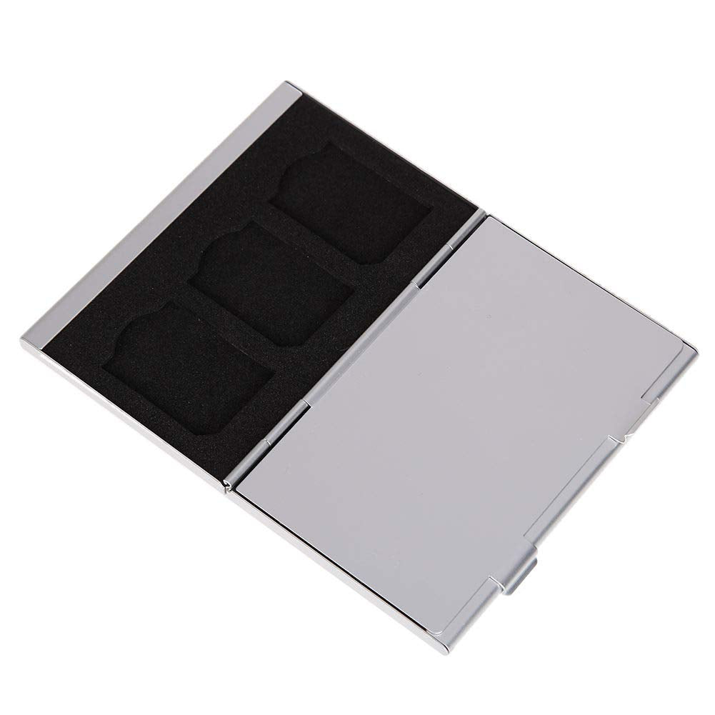 10 in 1 Modern Style Black Aluminum Memory Card Storage Case Box Holders for Micro Memory SD Micro Nano SIM Card