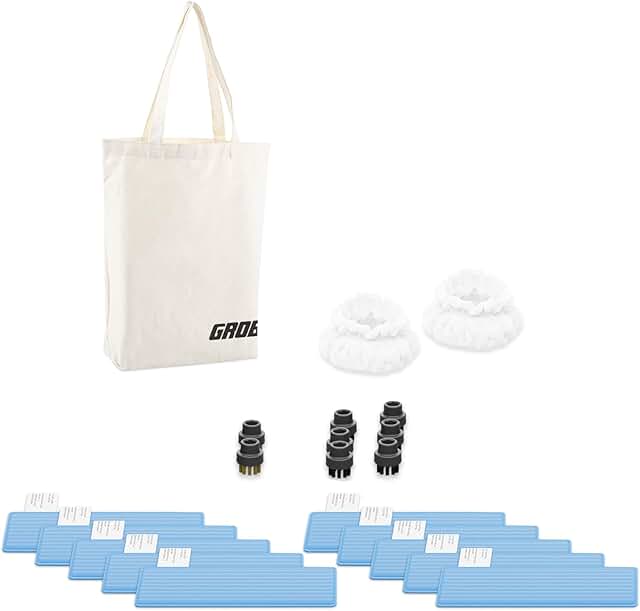 Steam Cleaner Consumable Pack with Microfiber, Brushes, and Storage