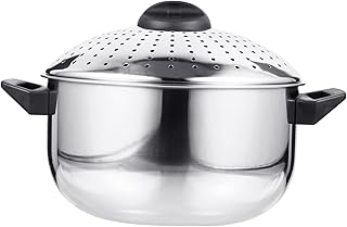 Stainless Steel Pot with Lid for Cooking and Noodles