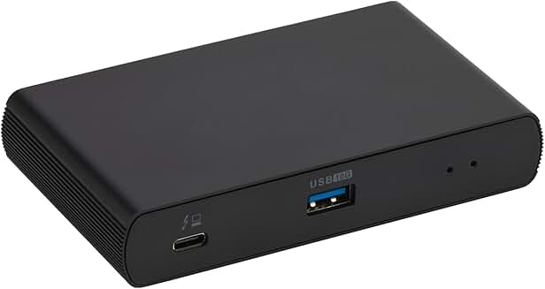 Black Thunderbolt 4/USB4 Docking Station with Dual Display