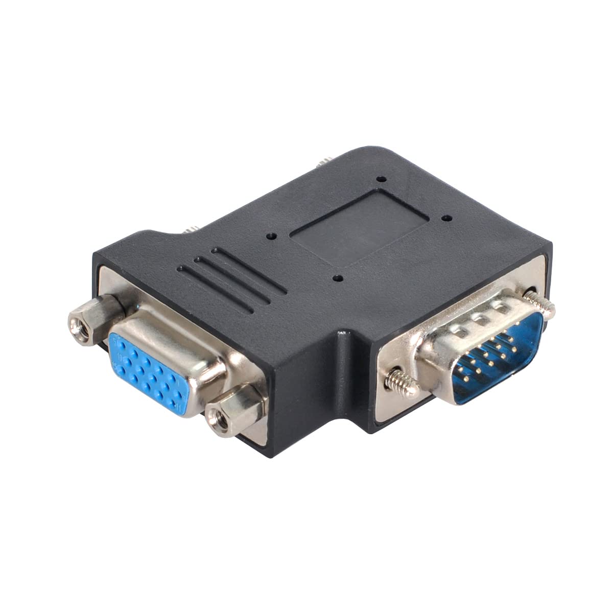 VGA Connector Adapter, 90° Right Angle, Male to Female