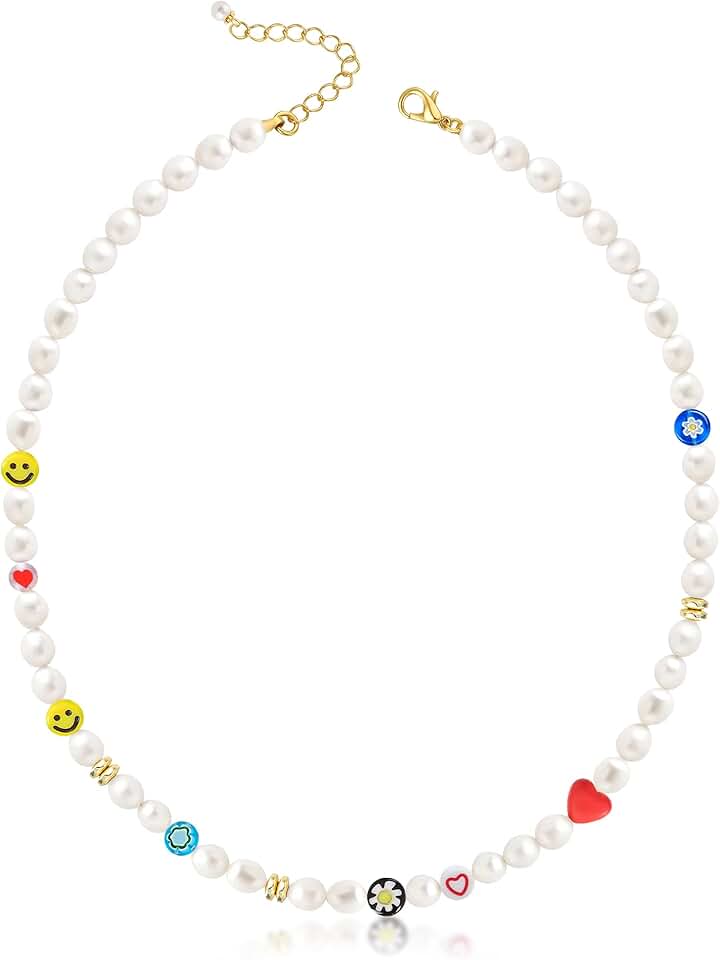 Pearl Necklace for Teen Girls Women Men, 16 or 20 Inch Jewelry Gift
