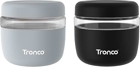 24 oz Glass Food Storage Containers with Lids, Set of 2