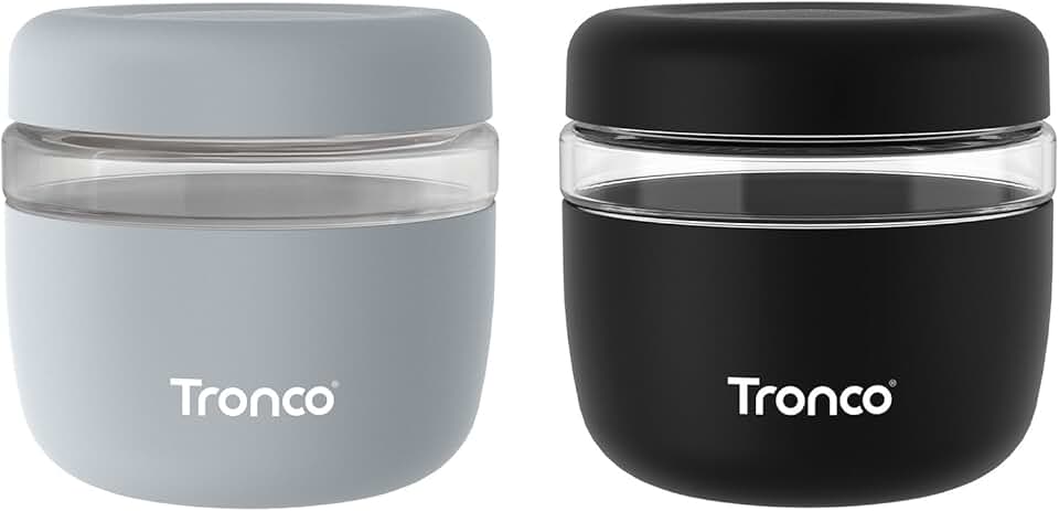 24 oz Glass Food Storage Containers with Lids, Set of 2