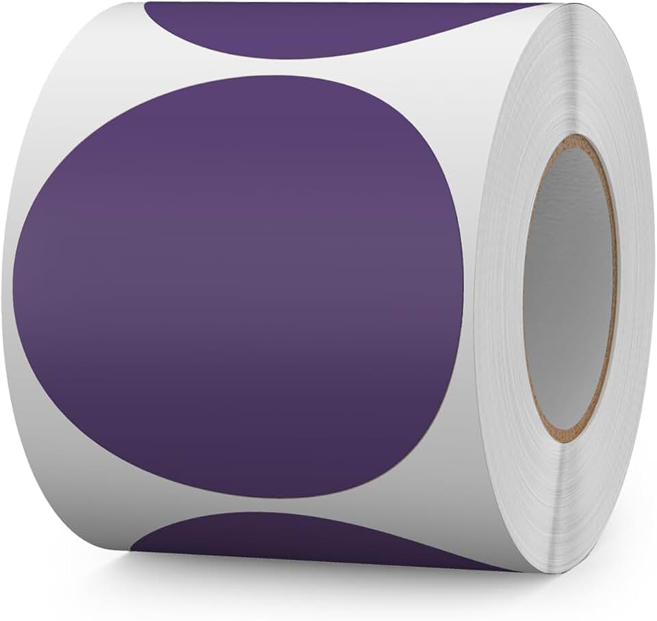 500 Colored Dot Stickers, 3 Inch, Waterproof, Removable