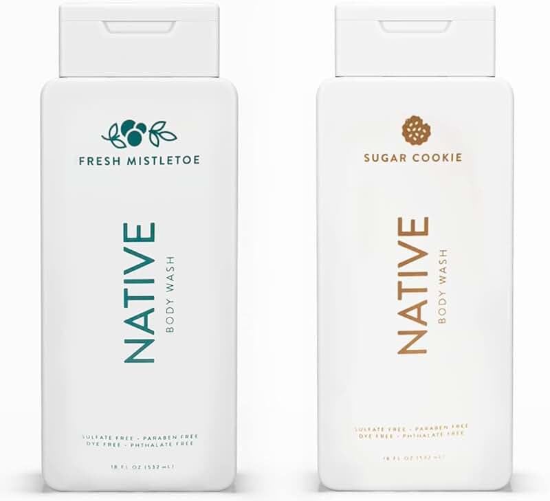 Winter Body Wash Set with Mistletoe and Sugar Cookie scents