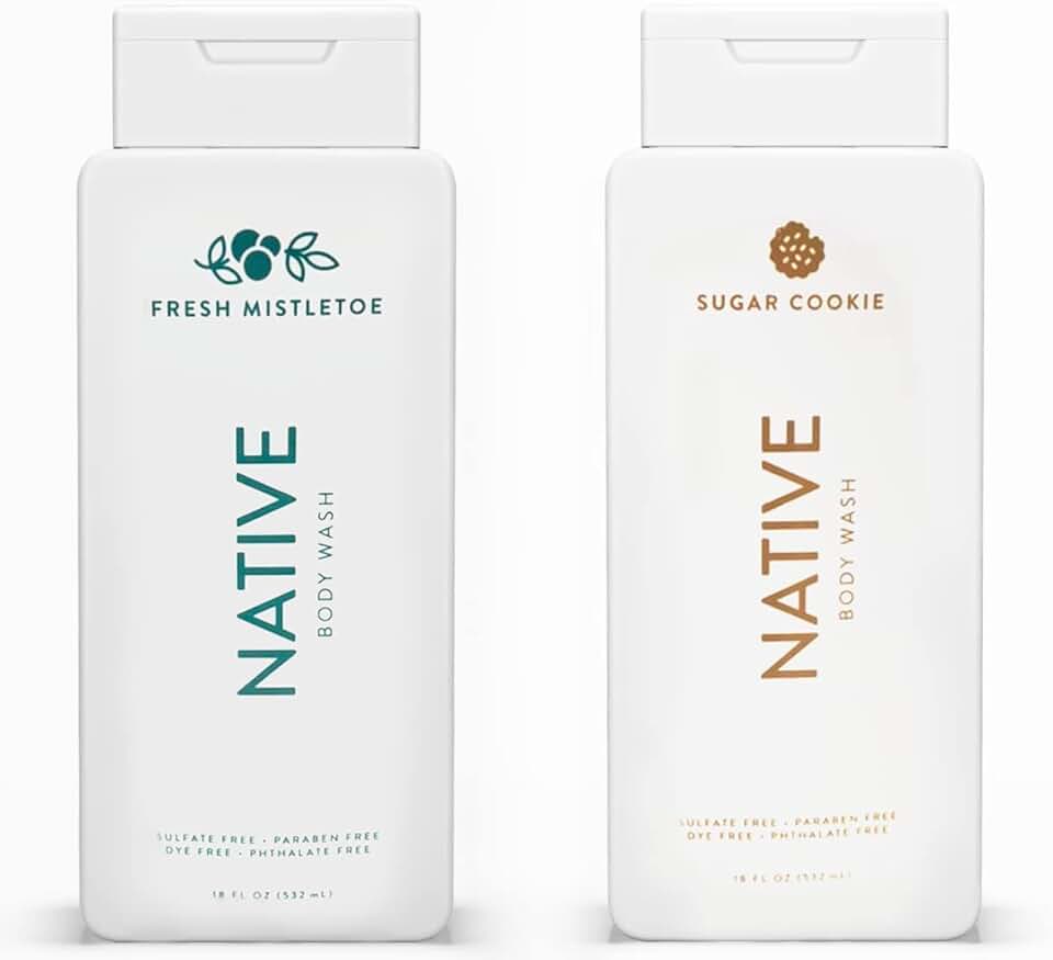 Winter Body Wash Set with Mistletoe and Sugar Cookie scents