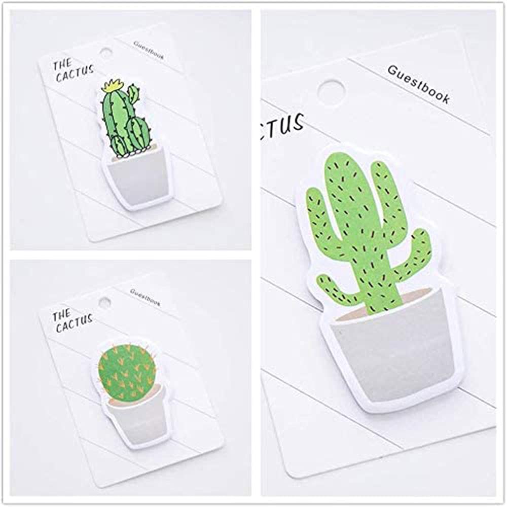 19 Cactus Ballpoint Pens with Pouch and Notes Stickers