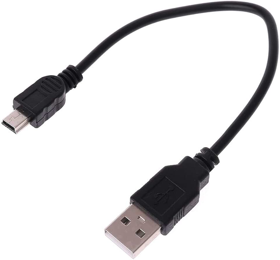 Short USB 2.0 A Male to Mini 5 Pin B Data Cable
