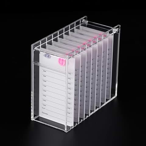8-Layer Acrylic Eyelash Storage Organizer