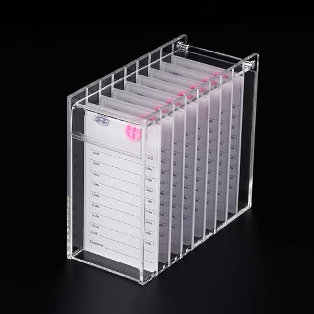 8-Layer Acrylic Eyelash Storage Organizer