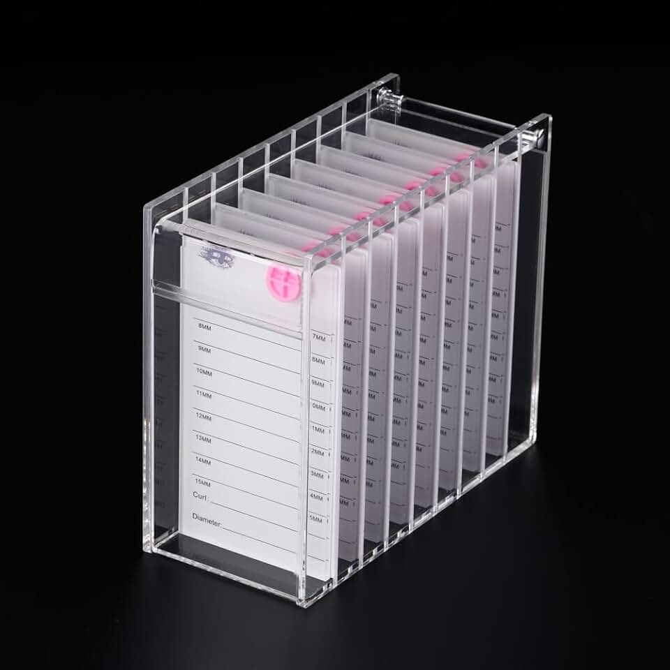 8-Layer Acrylic Eyelash Storage Organizer