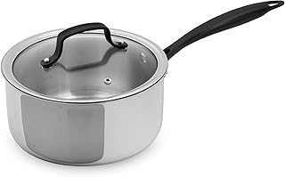 3 Quart Tri-Ply Stainless Steel Sauce Pan with Lid
