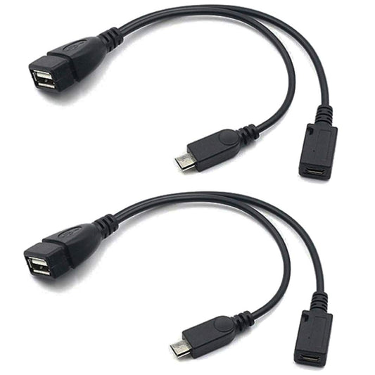 2-in-1 Micro USB to USB Adapter 2 Pack