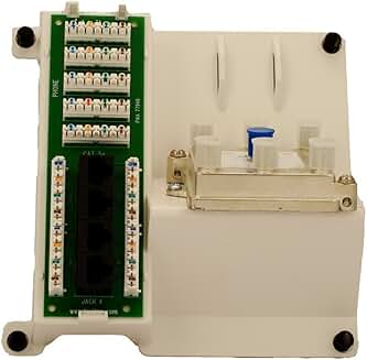 Compact 1x4 Phone/Data Board and 6-Way Video Splitter, White