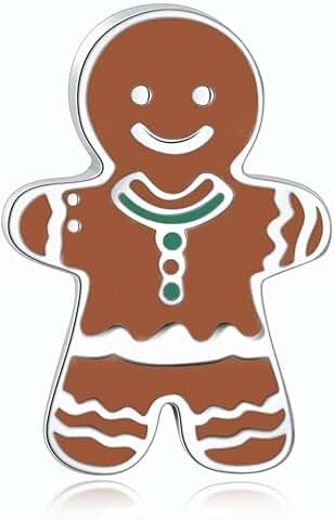 Gingerbread Man Snowman Charm for Bracelets