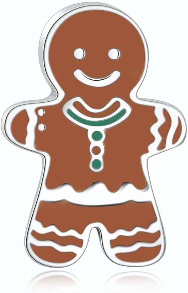Gingerbread Man Snowman Charm for Bracelets