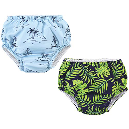 Uni   Swim Diapers, Tropical Leaves, 0-6 Months