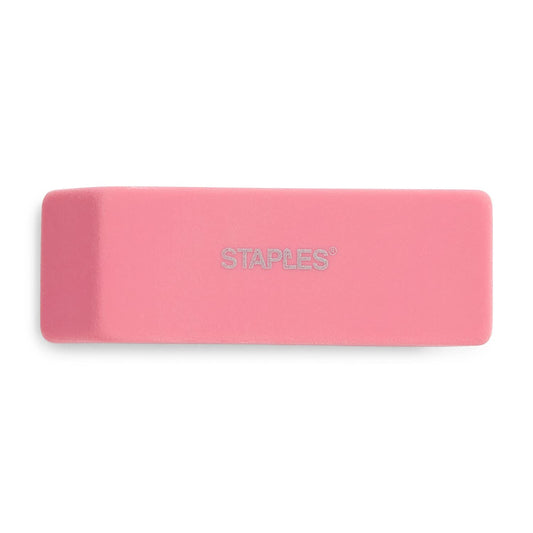 Pink wedge erasers, 3-pack
