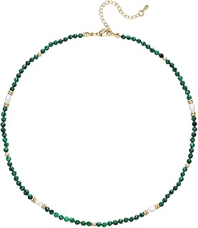 Green Beaded Malachite Necklace for Women