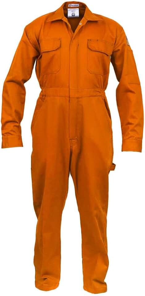 Flame Resistant Coverall, 88% Cotton, 12% Nylon, 7oz