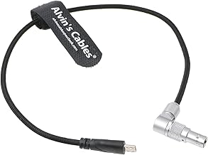 2 Pin Male Rotatable Right Angle Micro USB Power Cable 30cm