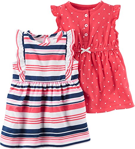 Baby Girls' 2-Pack Jersey Summer Dresses Multi Stripe 3M