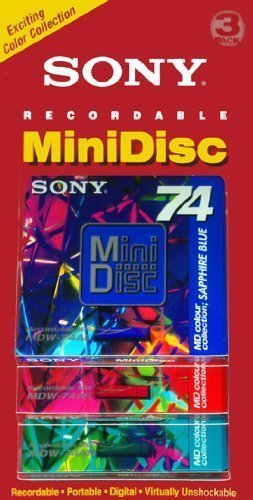 74-Minute Color Mini-disc in A Clamshell 3-Pack