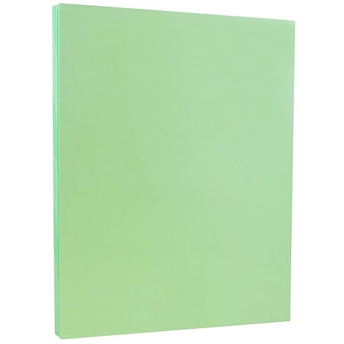 Green Vellum Bristol Cardstock, 8.5 x 11, 67 lb, 50 sheets
