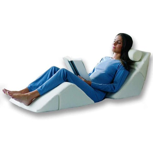 The Angle System  3 Piece Body Pillows  Leg Wedge, Back Wedge and Neck Roll Pillow Large)
