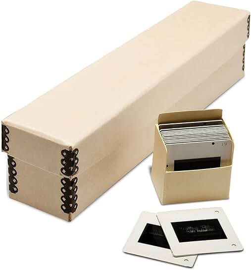 Slide Storage Box with 8 Bins, Tan