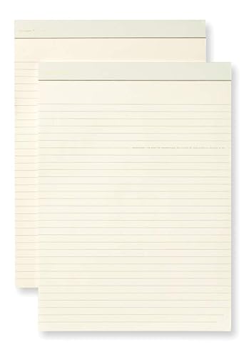 Set of 2 letter-sized lined notepad refills, cream