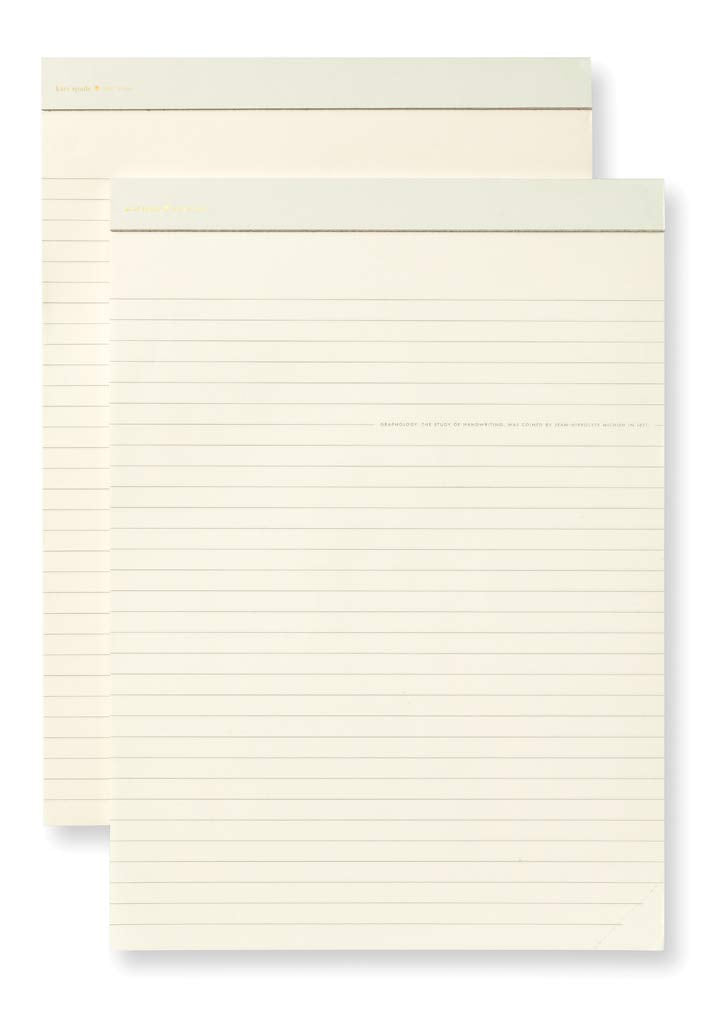 Set of 2 letter-sized lined notepad refills, cream
