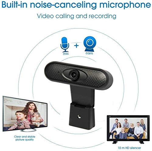 Webcam with Microphone, Computer Camera HD 1080P Streaming Web Camera USB PC Webcam for Video Calling Recording Conferencing (W2)