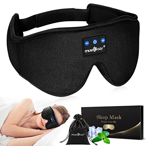 Sleep Headphones Bluetooth Headband Sleeping Headphones Sleep , Wireless Sleep Earbuds for Side Sleepers Men Women Office Nap Air Travel Cool Tech Gadgets Unique Gifts Boys Girls