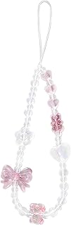 Beaded Phone Lanyard with Wrist Strap and Charms