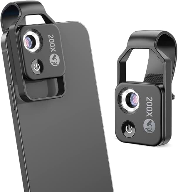 Portable 200X Phone Microscope with LED Light