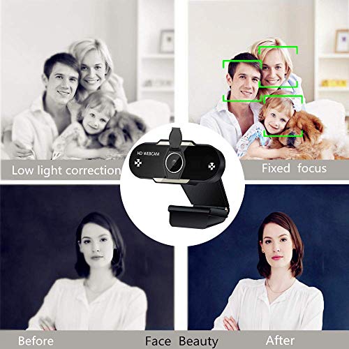 Webcam with Microphone for Portal Facebook Live Streaming Gaming Distance Meeting Video Record. USB Web Camera