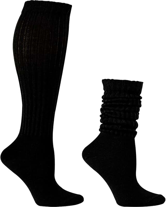 Women's Long Scrunch Knit Casual Socks