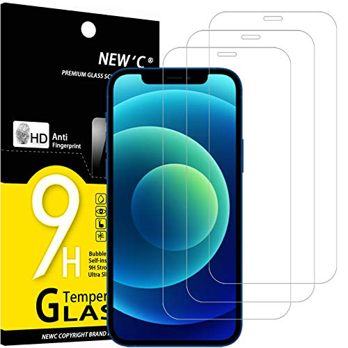 Pack of 3 glass screen protectors for iPhone 12 and 12 Pro